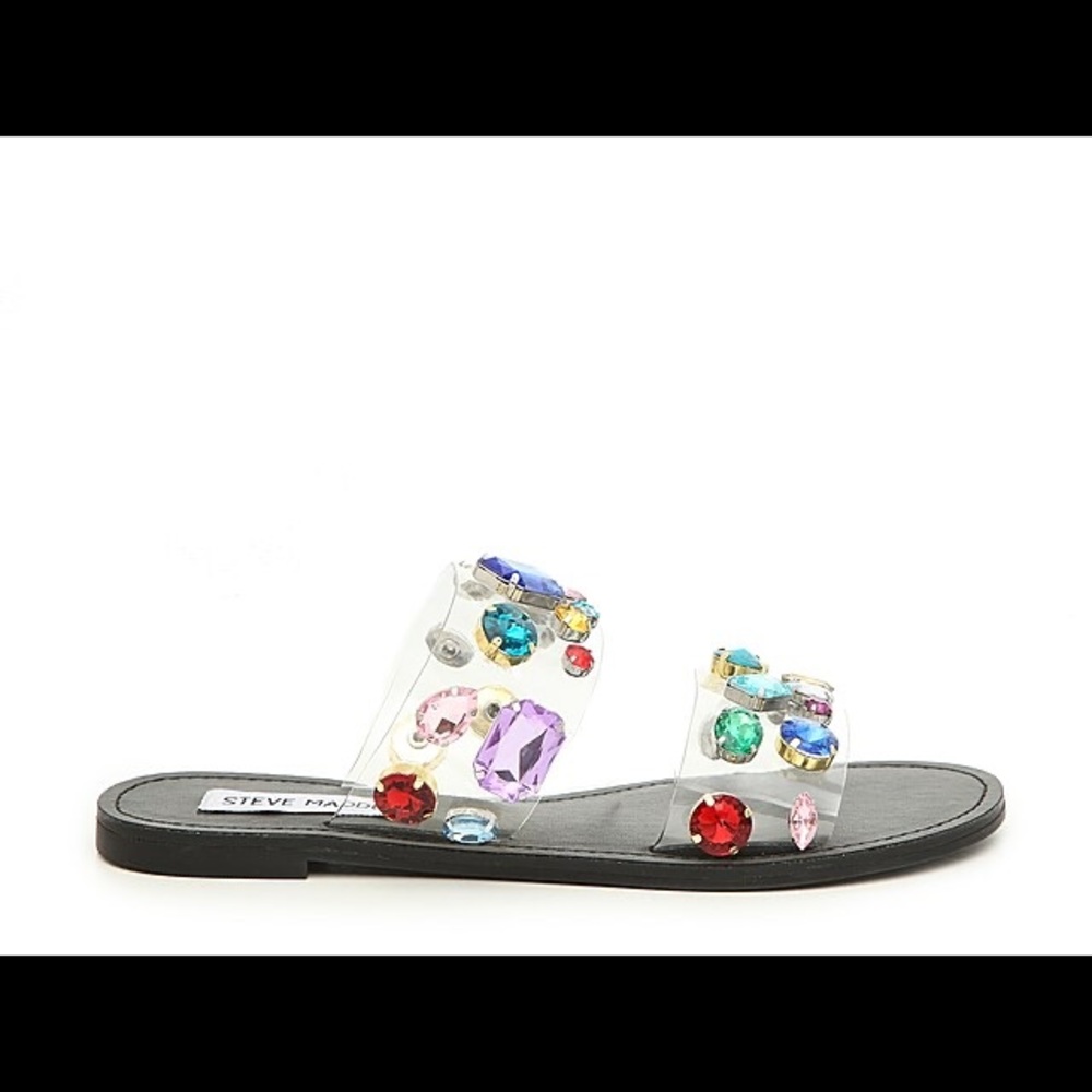 Steve Madden Shani rhinestone clear sandals